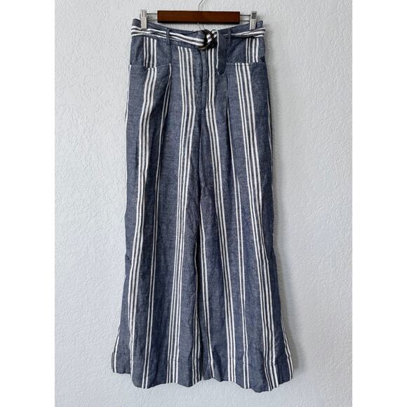 Anthropologie Beachy Linen Wide Leg Pants Size 4 - Picture 6 of 11